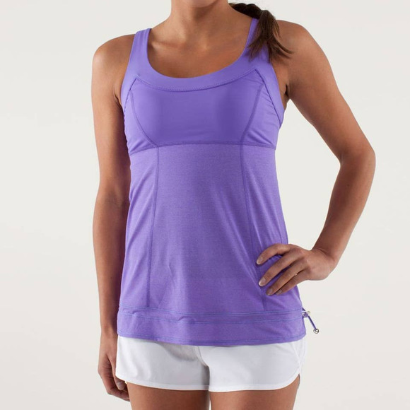 Lululemon Tank Top 4 Small Power Purple Run Ta Ta Topper Adjustable Workout - Picture 10 of 10